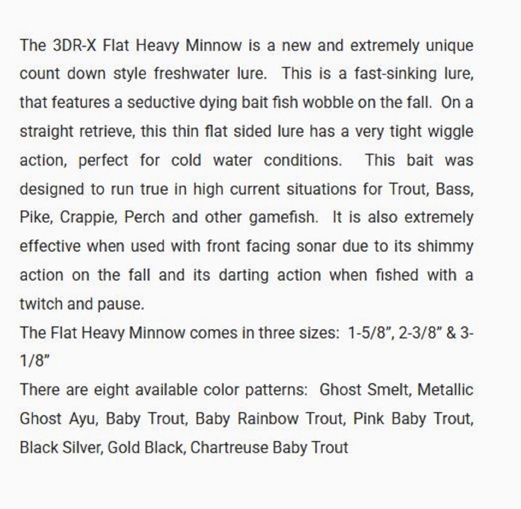 Yo Zuri 3DR-X Flat Heavy Minnow 40S Sinkender Köder R1541-PGBL (4749)