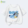2026 Kids Bluey Cartoon T-Shirt Autumn Winter Short Sleeve Warm Anime Print Comfortable Sweatshirt for Boys and Girls Daily Use