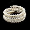 Multi-layer Pearl Rhinestone Bracelet, Female Elegant Flash Diamond Elastic Bracelet, Exaggerated Hand Jewelry, Versatile Accessories