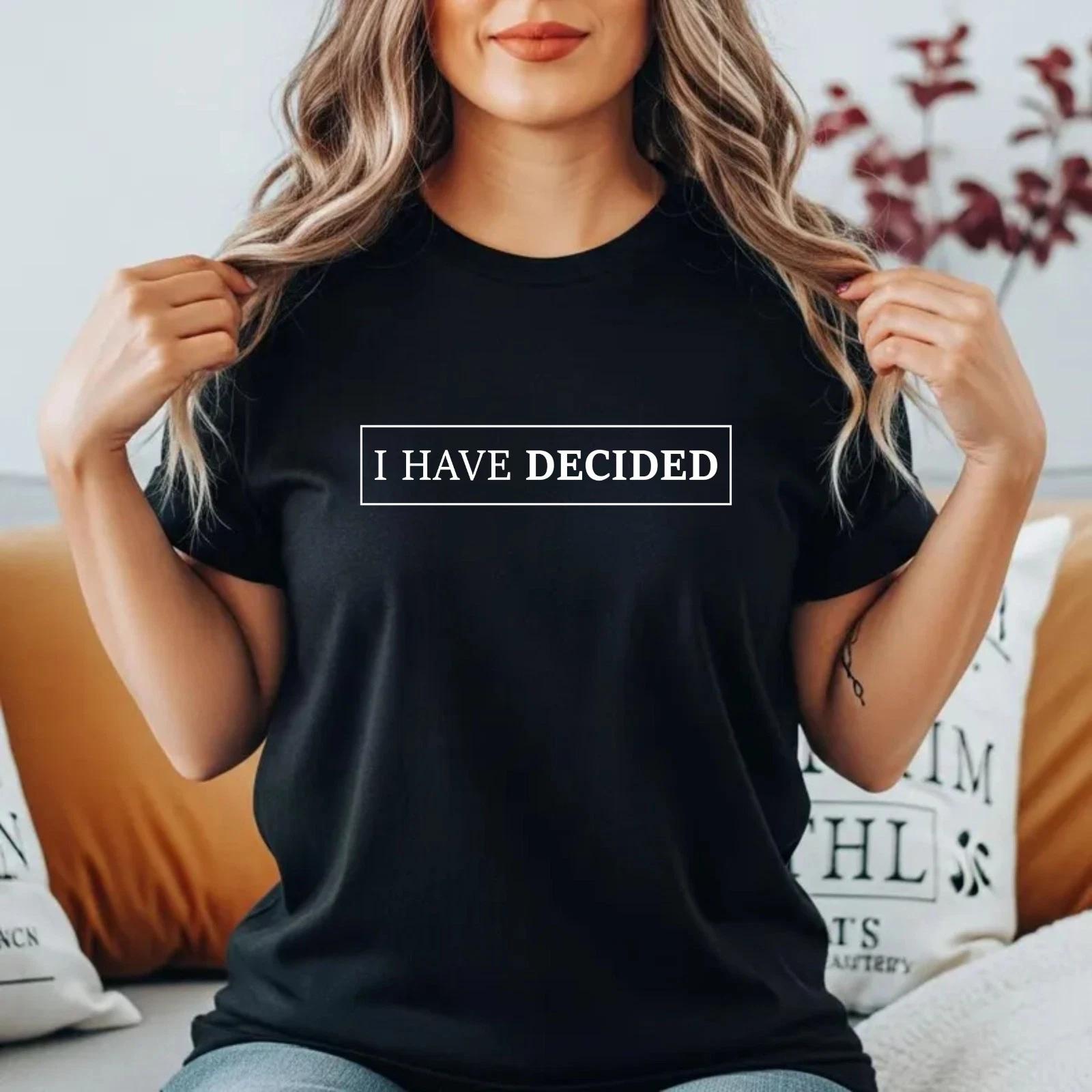 I Have Decided Baptism Celebration T-T-Shirt – Unisex Religious Faith Based Tee S