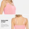 Dames Camisole Tanktop met Ingebouwde BH Spaghettibandjes Ronde Hals Gewatteerd Basic Cami Shirt Zomer Casual Mouwloos Trainings Topje