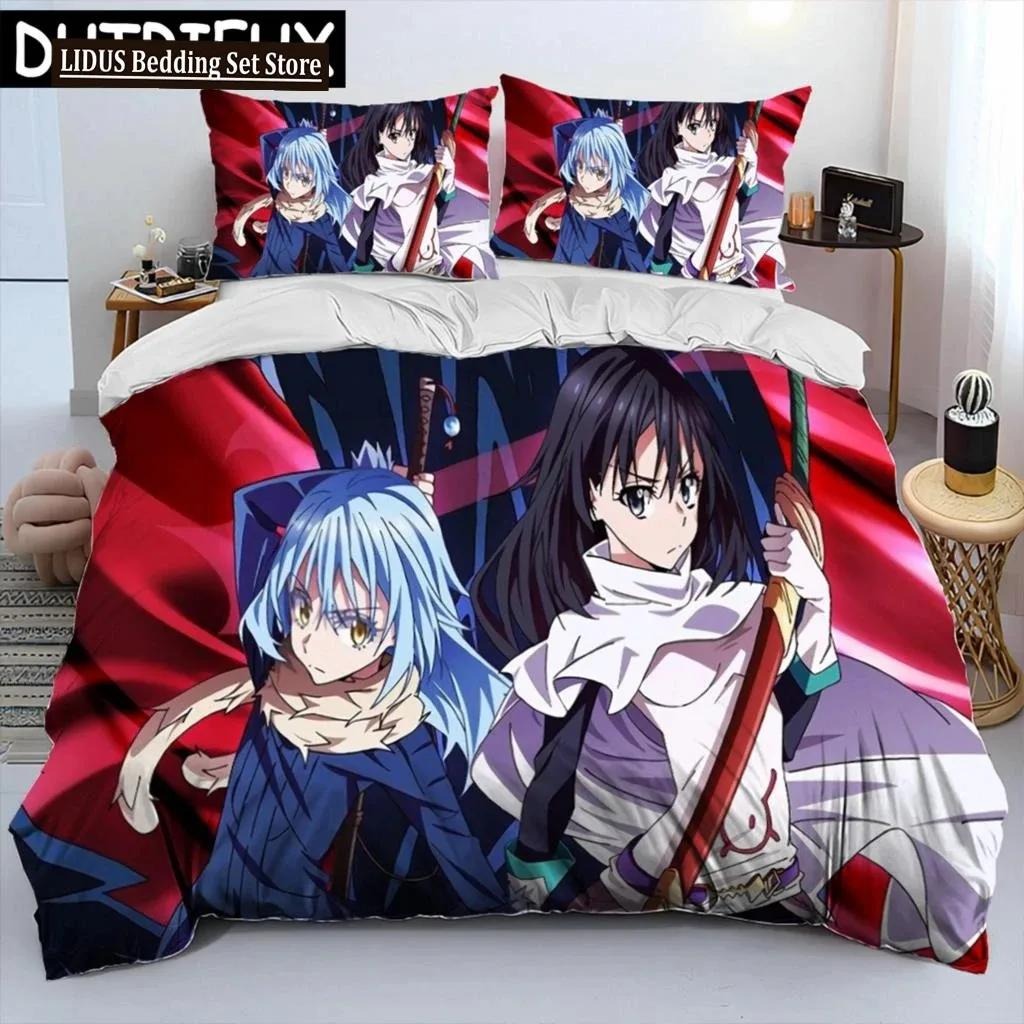 I Got Reincarnated As A Slime Anime Comforter Bedding SetDuvet Cover Bed Set Quilt Cover Pillowcaseking Queen Size Bedding Set