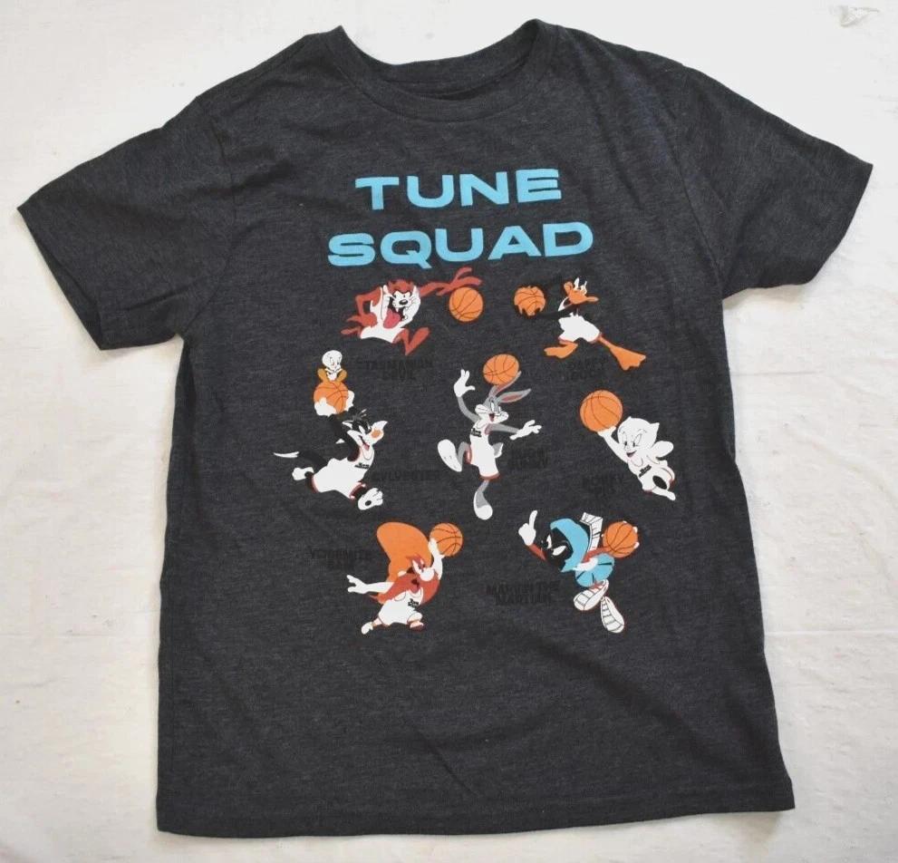 Space Jam: A New Legacy Youth Boys Tune Squad Basketball Gray Shirt NWT XS-Large 4XL