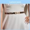 Women Metal Chain Waist Cincher With Elastic Band Suitable For Autumn Winter Dress Styling