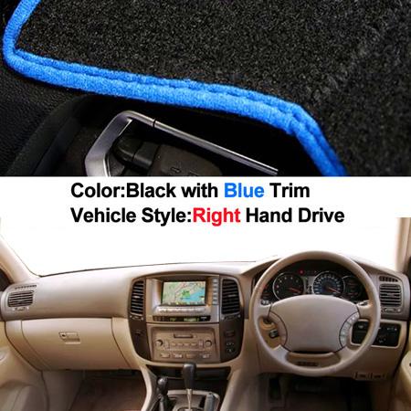 Car Dashboard Cover For Toyota Land Cruiser LC100 2002 2003 2004 2005 2006 2007 DashBoard Dash Mat Pad Carpet Cover Sun Shade