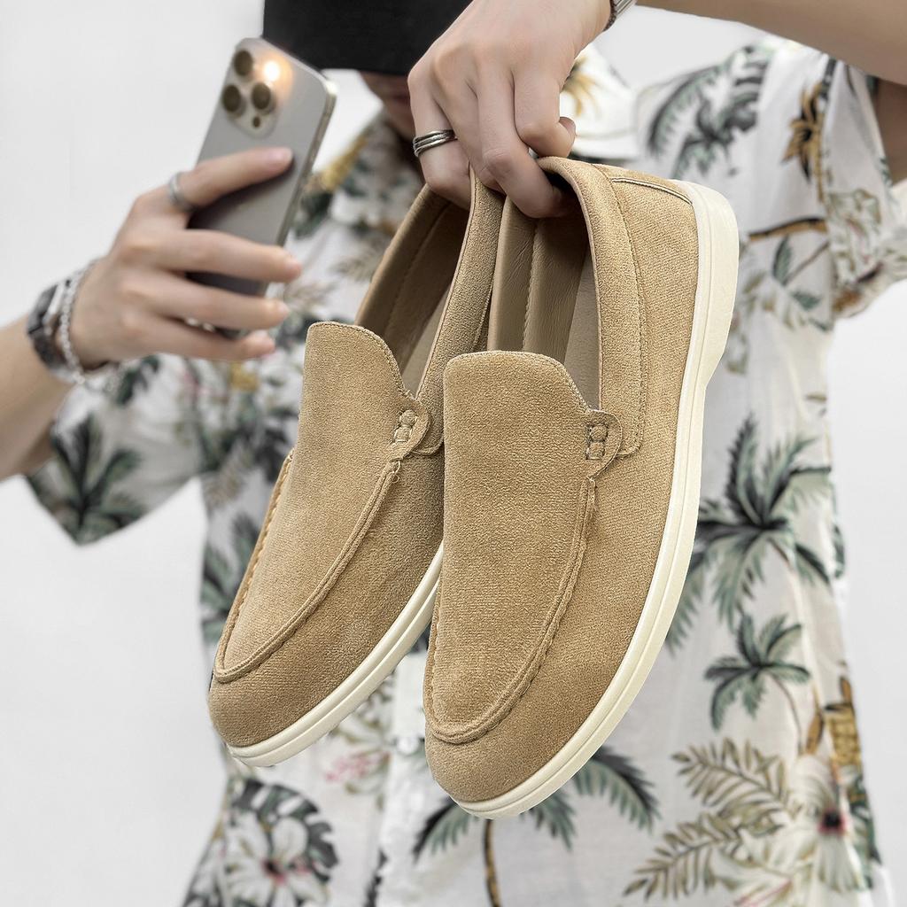 Men's Shoes Loafers Doudou Men's Shoes Large Size 2025 New Men's Lazy Shoes Daily Casual Shoes Solid Color