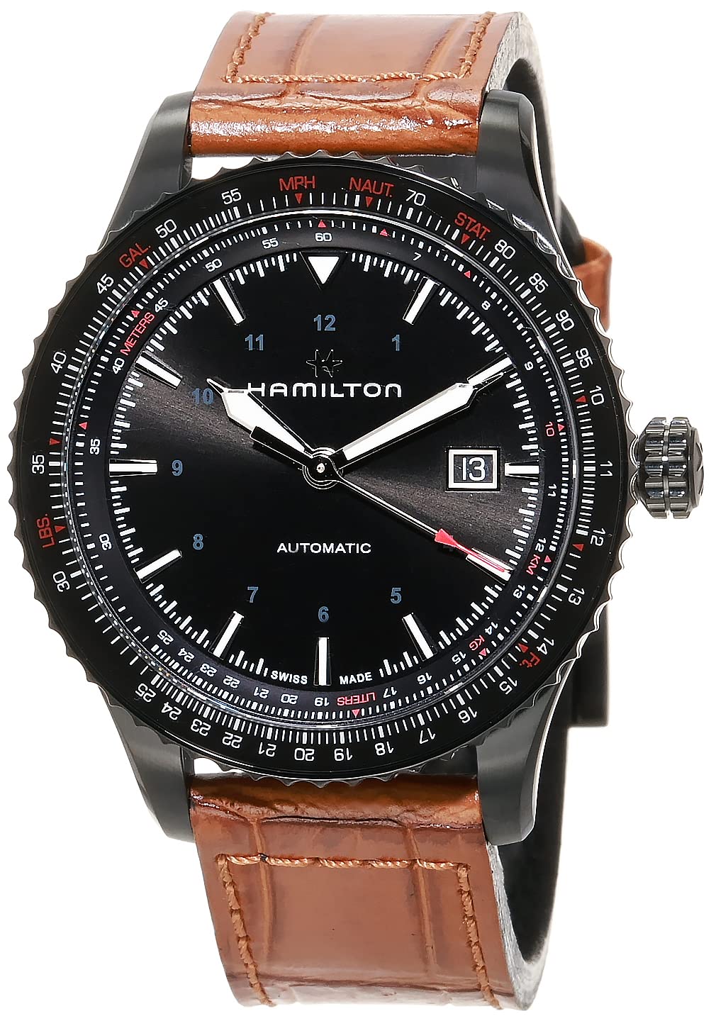 

[Hamilton] HAMILTON Watch Genuine Warranty Khaki Aviation Converter Auto Mechanical Automatic Winding H76625530 Men s [Regular Imported Product]