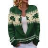 LXF-YK52 Crew Neck Cardigan St. Patrick's 3D Printed Sweater New Knitted European beautiful woman