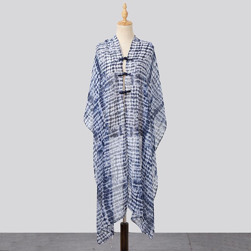 Elegant Women Thin Silk Scarf Wrap Shawl Print Ladies Sunscreen Bandanas Hijab Mujer Boho Scarve Pareo Casual Chinese Style New