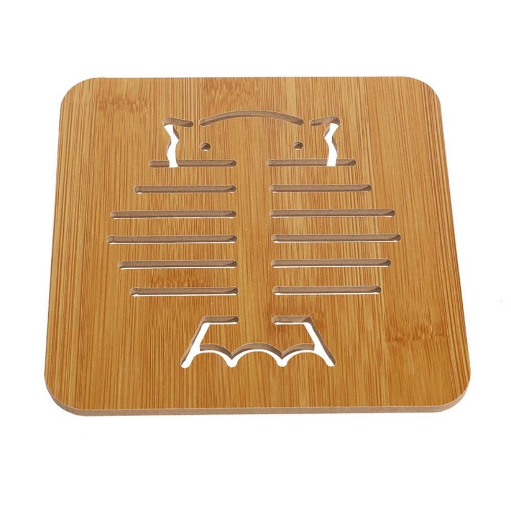 Creative Wooden Insulated Coaster Thicken Non-slip Cup Mat Multifuntional Portable Table Mat Home Decoration