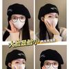 Woman Wearing a Black Inverted beret2026New Model of Face-slimming Autumn and Winter Artist Hat with Large Head Circumference and Forward Duckbill