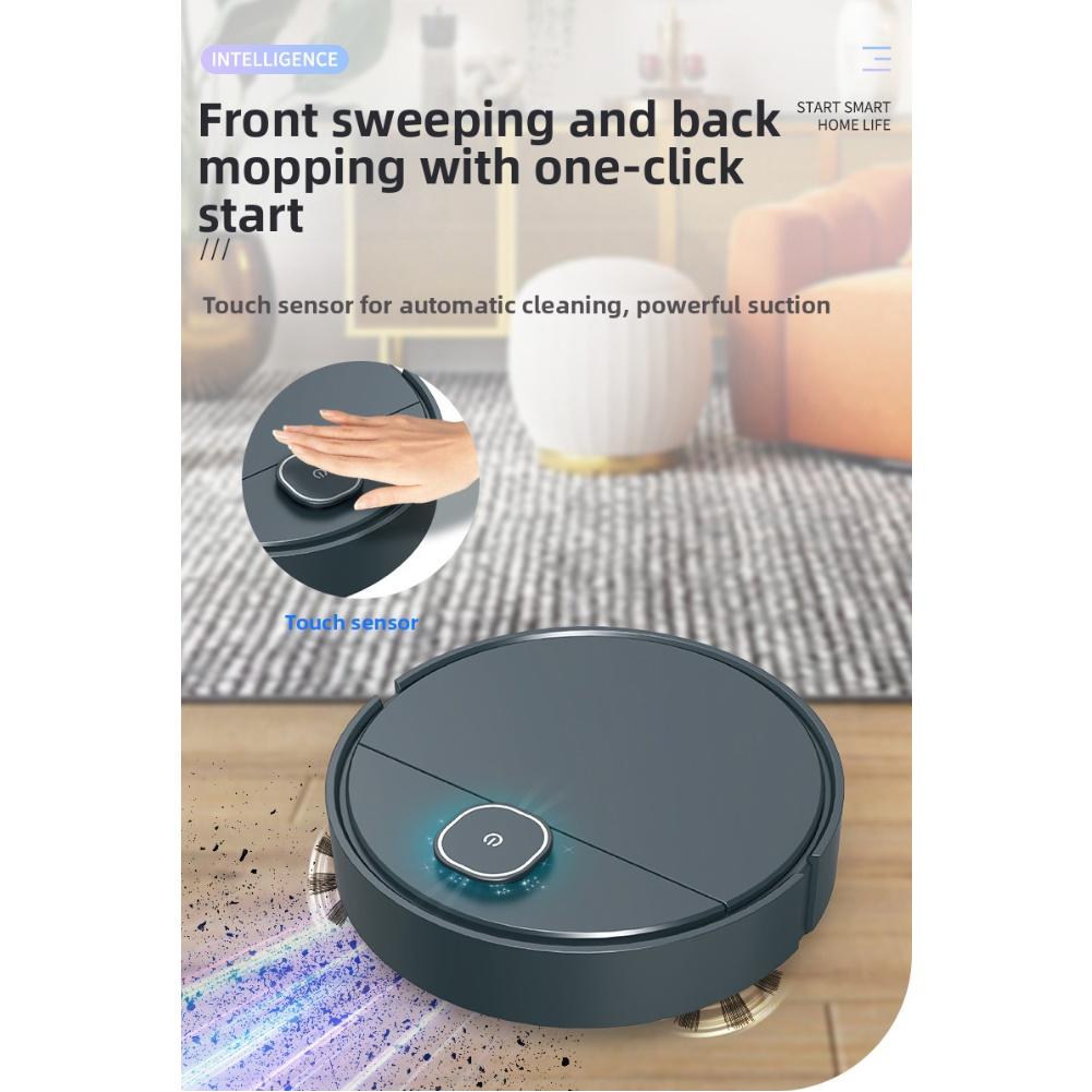 Powerful Suction Robot Vacuum with Type C Charging Washable Mop for Pet Hair Removal and Efficient Floor Cleaning