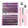 Diy Segmented False Eyelashes 12 Rows Large Capacity Glue Tweezers Set Combination Eyelashes