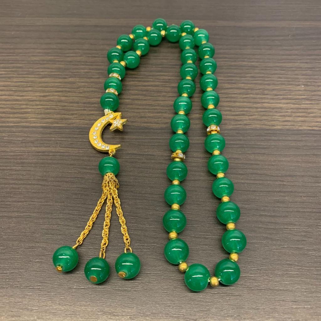 Tasbih Rosary Bracelet Ethnic Moon Star Bracelet Glass Beaded Bracelet Original Ethnic Jewelry For Prayer Counting Travel