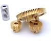 0.8M 304 Stainless Steel Worm Brass Gear Turbine Worm Gear Set 1:20/30/40/50/60 Teeth Industrial Accessories 1set (Color : Worm 5mm, Size : 20