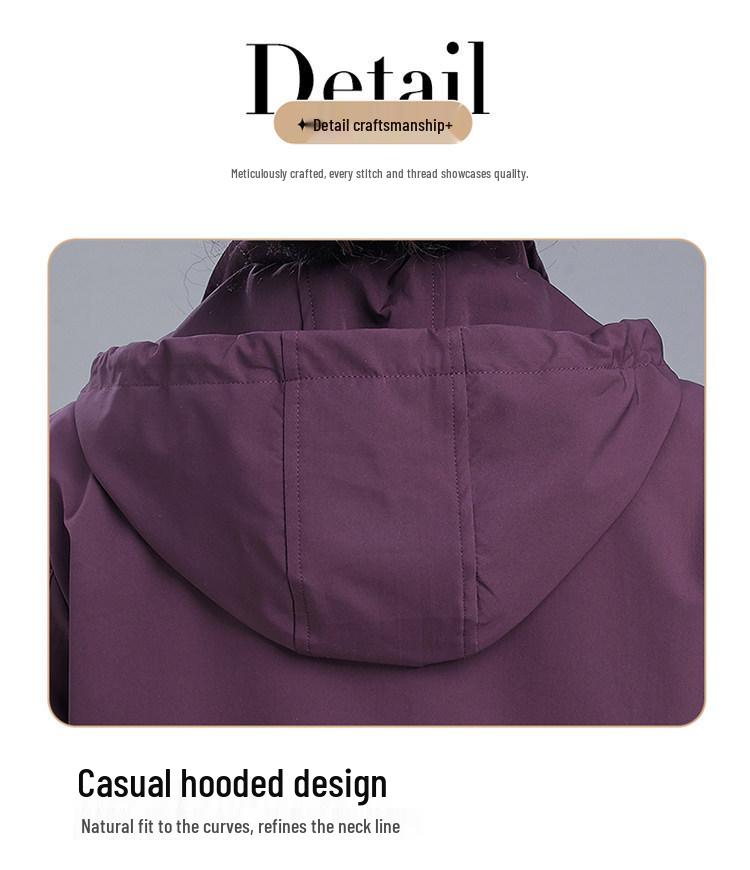 2026 New Style Women's Short Windbreaker for Mom and Grandma - Plus Size Spring and Autumn Jacket