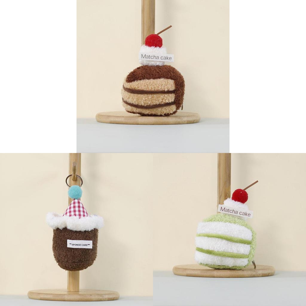 Plush Cake Pendant Cute Dessert Toy For Bag Decoration Girl Gift