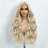 Synthetic Body Wave Lace Front Wigs For Women 28 inch Omber Blonde Black Lace Frontal Wigs Heat Resistant Fiber Cosplay Wig