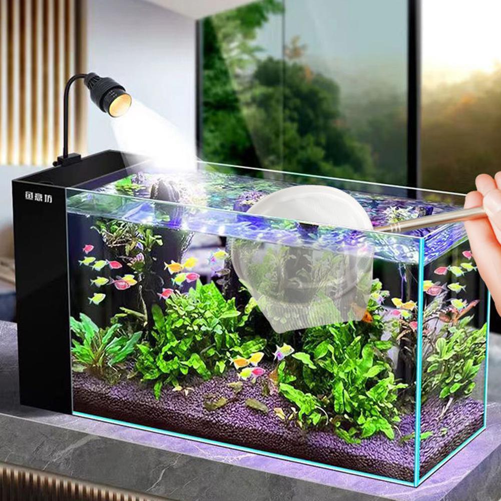 3D Aquarium Fish Net Extendable Handle Soft Mesh Safe for Catching Fish Shrimp Aquarium Accessories