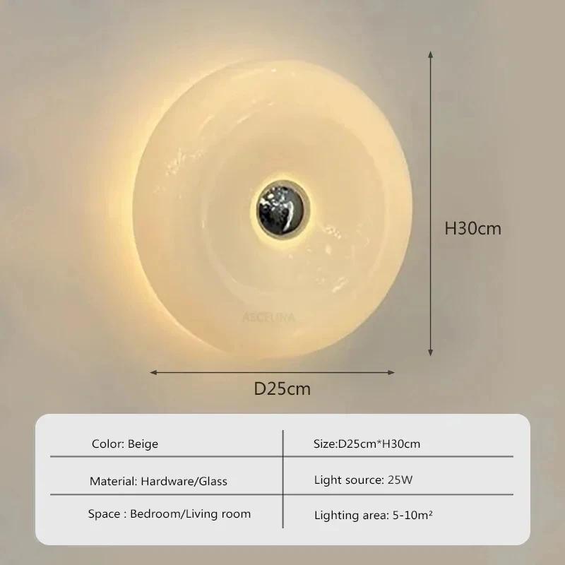 Bauhaus Glass Wall Lamp Orange Light USB Plug ForLiving Room Bedroom Study Stairway Indoor Tricolor Ambient LED Lighting Fixture