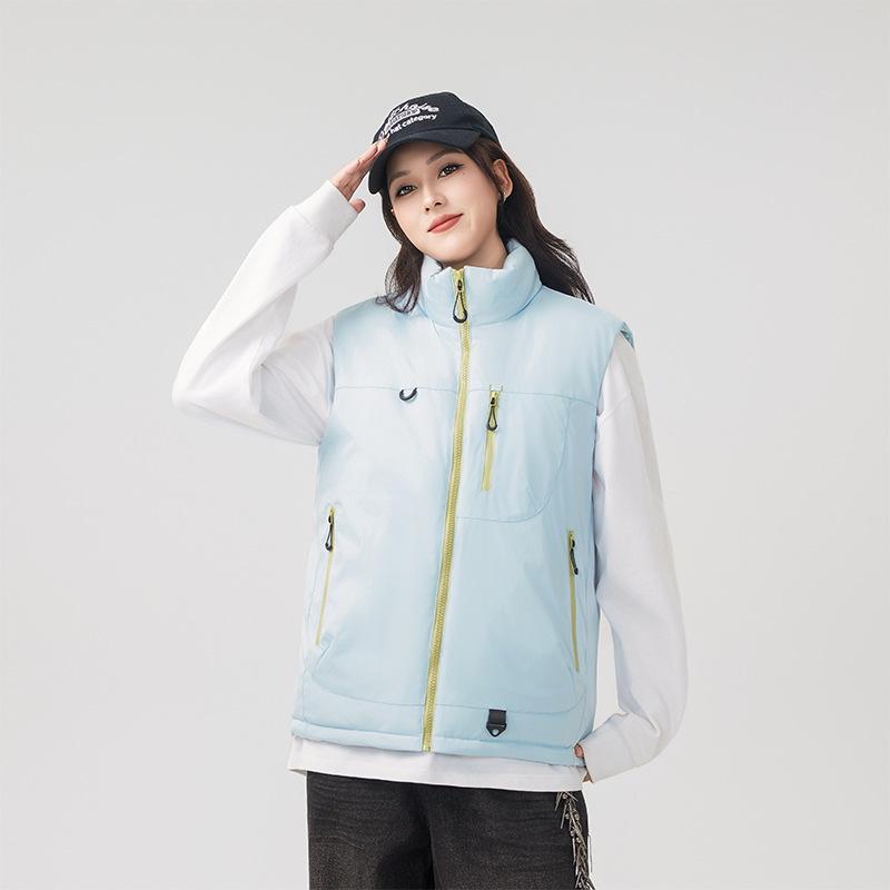 Men's jacket Tooling cotton vest Couple multi-pocket casual loose women's thickened outdoor mountaineering warm jacket