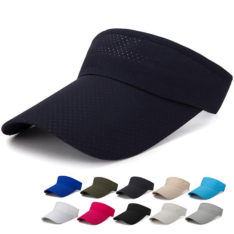 

Unisex Summer Sports Sunshade Cap - Wide Brim, Open Top Adjustable білий