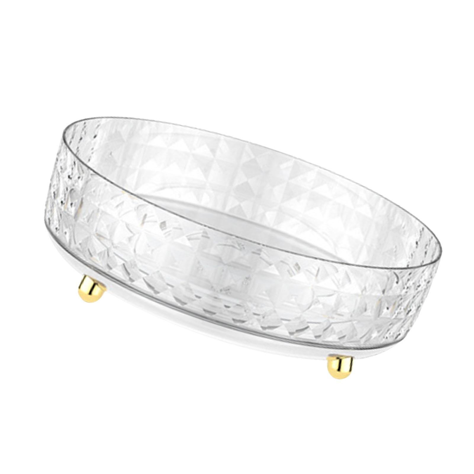 

Вращающийся поднос для макияжа с ромбовидным узором, прозрачный, круглый, вращающийся ящик для хранения косметики, хранение специй S