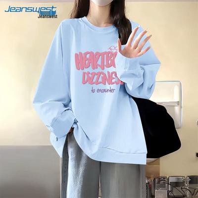 JEANSWEST Women's Oversized Crew Neck Sweatshirt