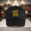 Keep It Real Grafik Baseballkappe Unisex Verstellbar Polyester Lässig Schirmmütze für Draußen