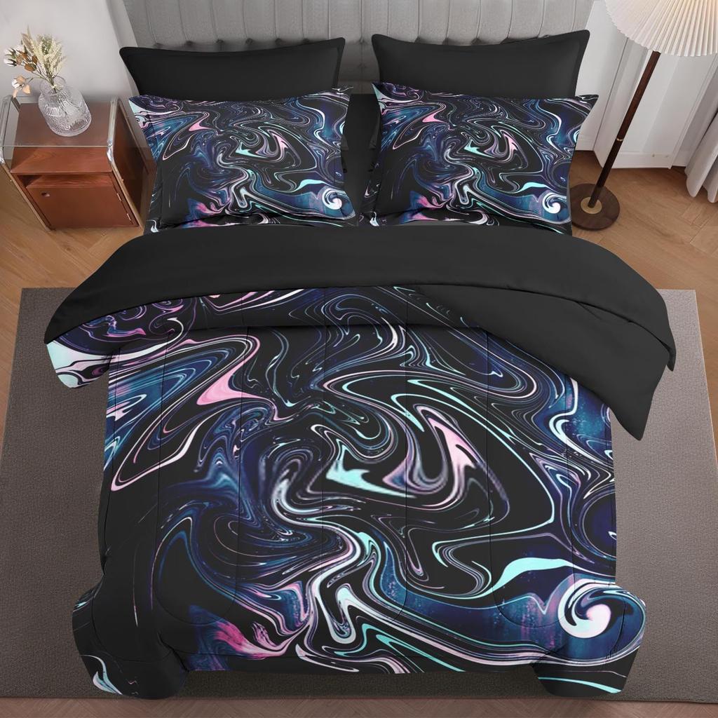 Psychedelic Abstract Art Duvet Set Bedding Set Three-Piece Digital Printing Bedroom Decoration