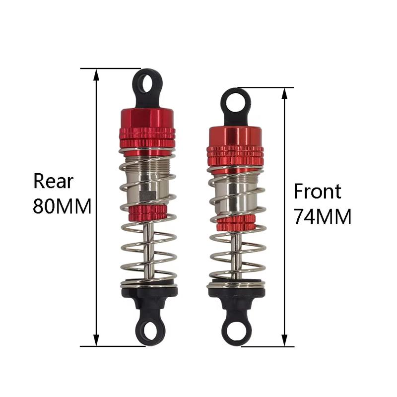 Metal Shock Absorber 74/80mm Oil Immersed for MJX Hyper Go 14210 H14BM 16208 16209 16210 H16BM RC Monster Truck Upgrade Parts