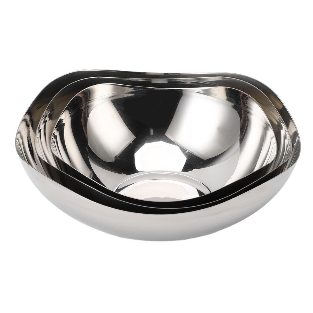 Irregular Shape Salad Bowls Serving Bowls Set for Kitchen Stainless Steel Mixing Bowls for Salad