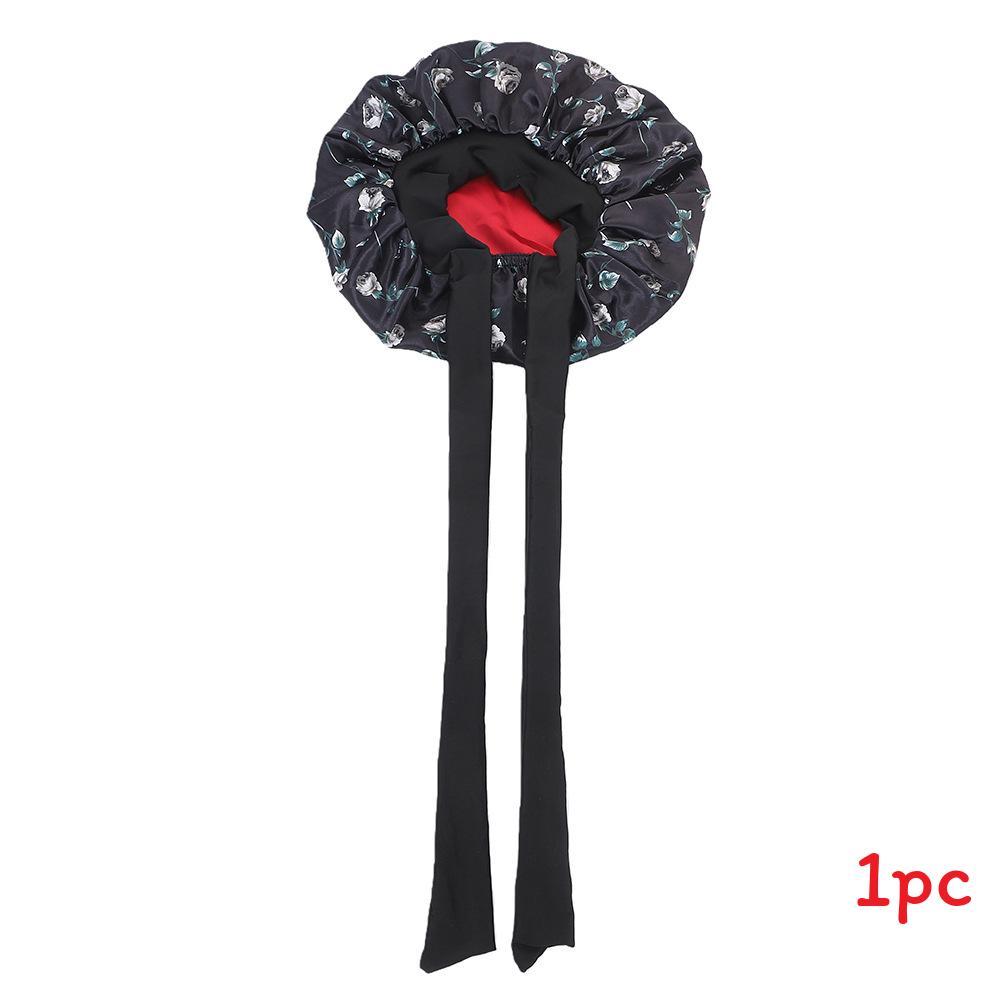 Satin Hair Hat With Digital Floral Design For Comfort And Style