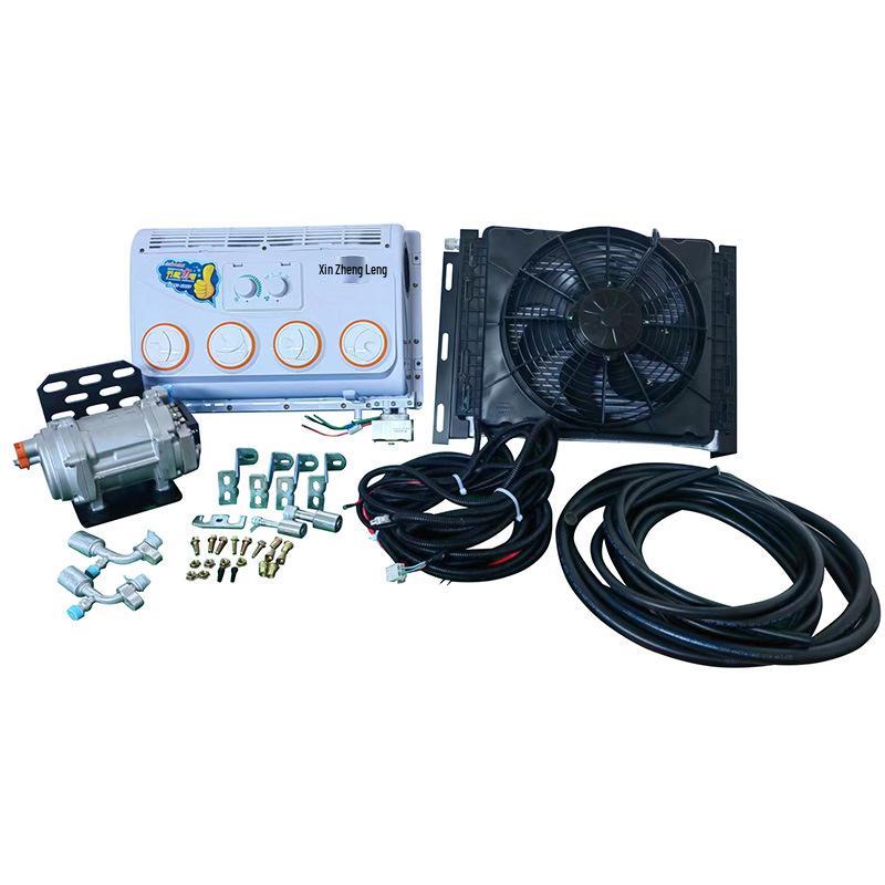 Dual Voltage Car Air Conditioner for Trucks & Construction Vehicles with Wall-Mounted Air Outlet