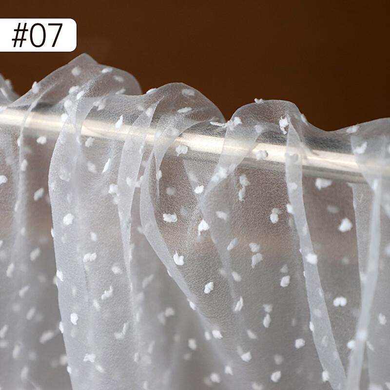 100X150Cm Bubble Flocking Dots Organza Tulle Fabric DIY Bridal Dress Wedding Decor Puff Skirt Net Fabric Summer Dress Children