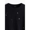 H M Oversized FiT PrinTed T sHirT Black doTs
