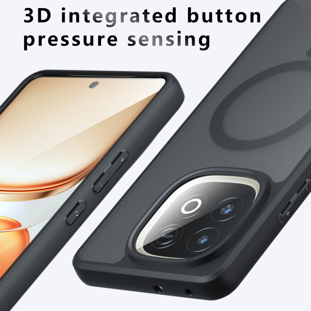 For Magsafe Case For VIVO IQOO Z10 Turbo Pro Acrylic Matte Shockproof Hard Bumper Magnetic Cover for IQOO Z10TurboPro Shell
