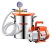 1.5 Gallon Vacuum Chamber 3.5CFM Single Stage Pump Degassing Chamber Kit