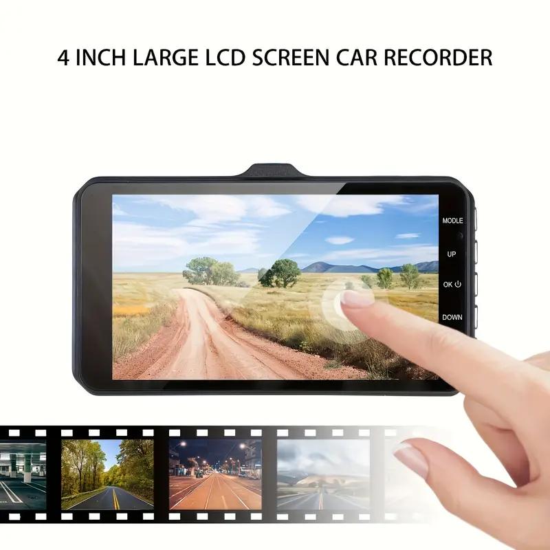 HD 1080P 4"Touch Screen IPS Dash Cam Front and Rear Camera CAR DVR Vehicle Black Box Night Vision Driver Video Recorder