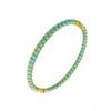 Gold Bamboo Pattern Women's Bracelet with Colored Epoxy Resin