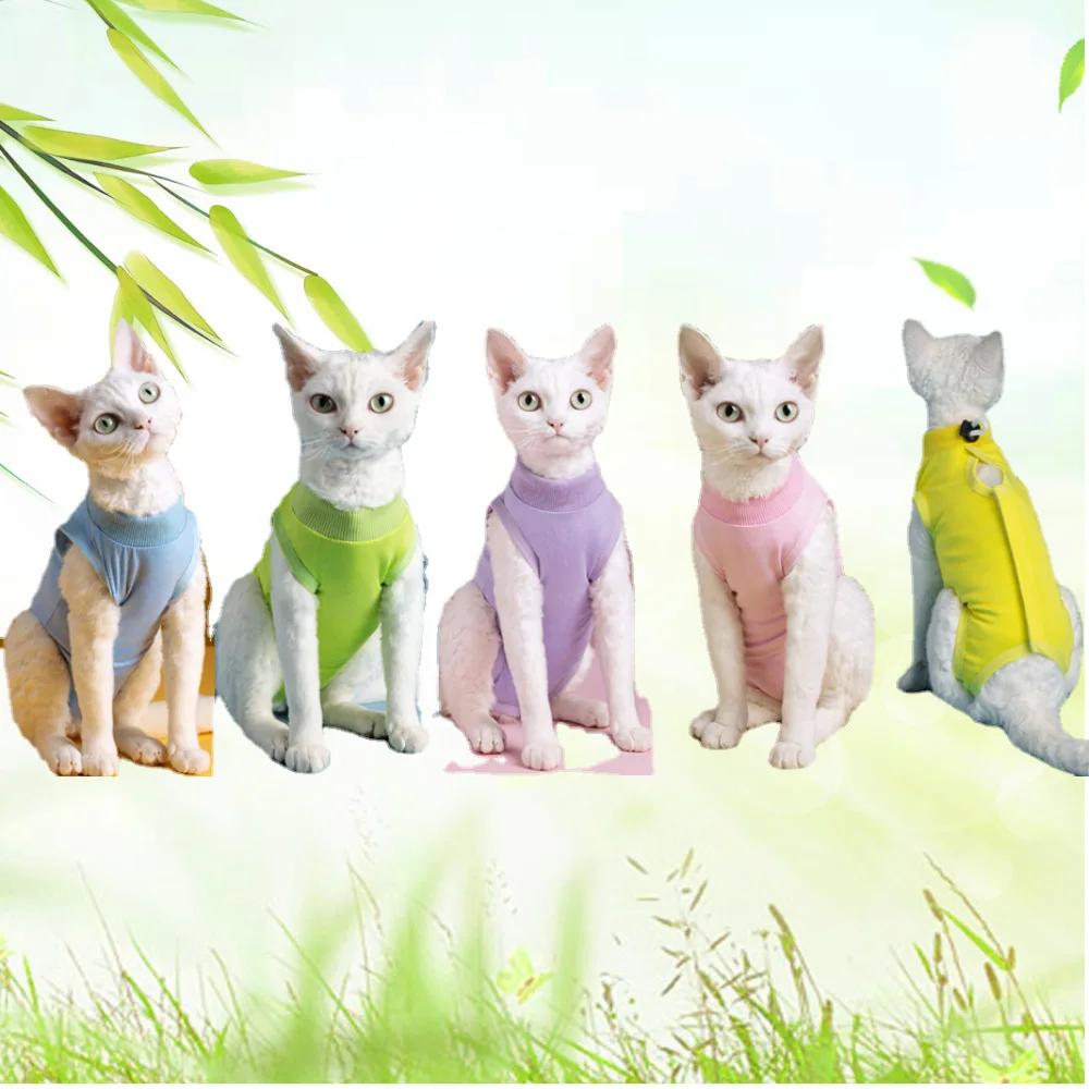 Comfortable Thin Stretchy Pet Recovery Suit for Cat Dog Surgery Spaying Neutering Aftercare Stretchy Cat Clothes Accessory