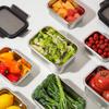 LOCK&LOCK Natural Stainless Steel Food Storage Container, Airtight Refrigerator Kitchen Storage Box for Fruits And Snacks, 2L