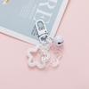 2pcs Korean Version of Ins Small Fresh Color Small Star Bell Keychain Candy Color Keyring Pendant Women Bag Keychain Accessories