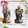 Exquisite 2D Flat Winged Child Ornament with Star & Floral Patterns, Artistic Decor for Tea Room, Countertop and Living Room Side Table