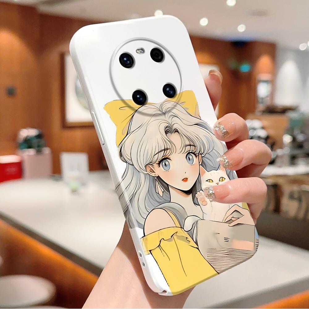 All-inclusive Film Handyhülle Cartoon Mode Design Hartschale Vollständige Abdeckung Kameraschutzhülle für iPhone Huawei Honor Vivo Google