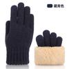 New warm and cold touch screen gloves thickened and velvet women's winter knitted gloves to keep out the cold