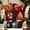 Christmas Decoration Pillowcase Gift Reindeer Christmas Tree Pillow Cover Living Room Sofa Cushion Suite Room Home Decoration