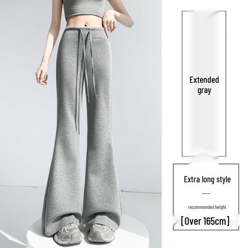 Ice Silk Micro Flare High Waist Drawstring Pants - Women s Slimming Summer 2026 Edition Small