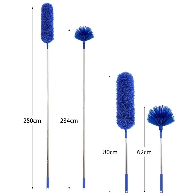 Extendable 250 CM Telescopic Microfibre Duster Washable Multifunctional Brush Gap Mop for Spider Web Removal And Dust Cleaning