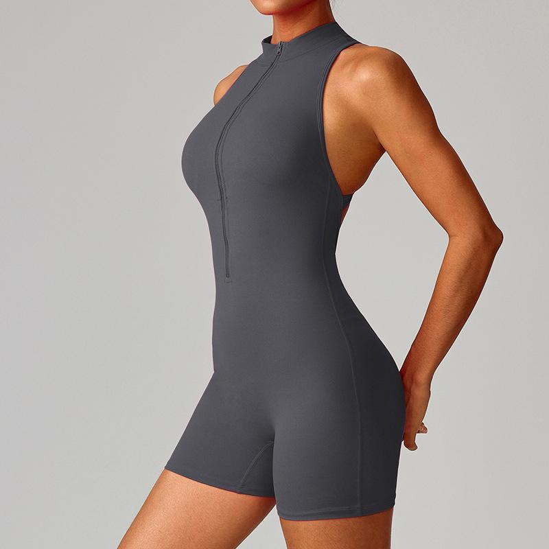 

Женский комбинезон для йоги высокой интенсивности - Молния, Обтекаемый дизайн, Удобная посадка (8594) Small